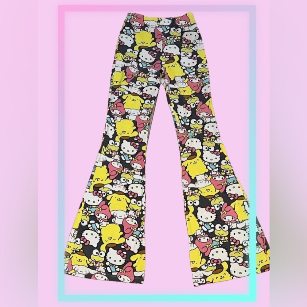 Hello Kitty and Friends multi-colored flared leggings